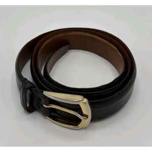 TORINO Black Aniline Kipskin Shoulders Leather Belt Size 40 Made in USA #5446